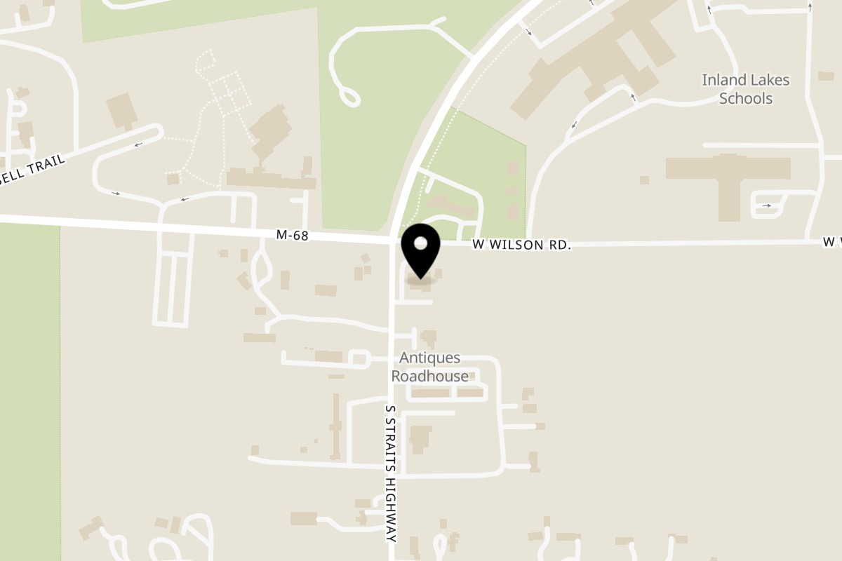 Map showing the location of Vivio's on 4531 S Straits Hwy in Indian River